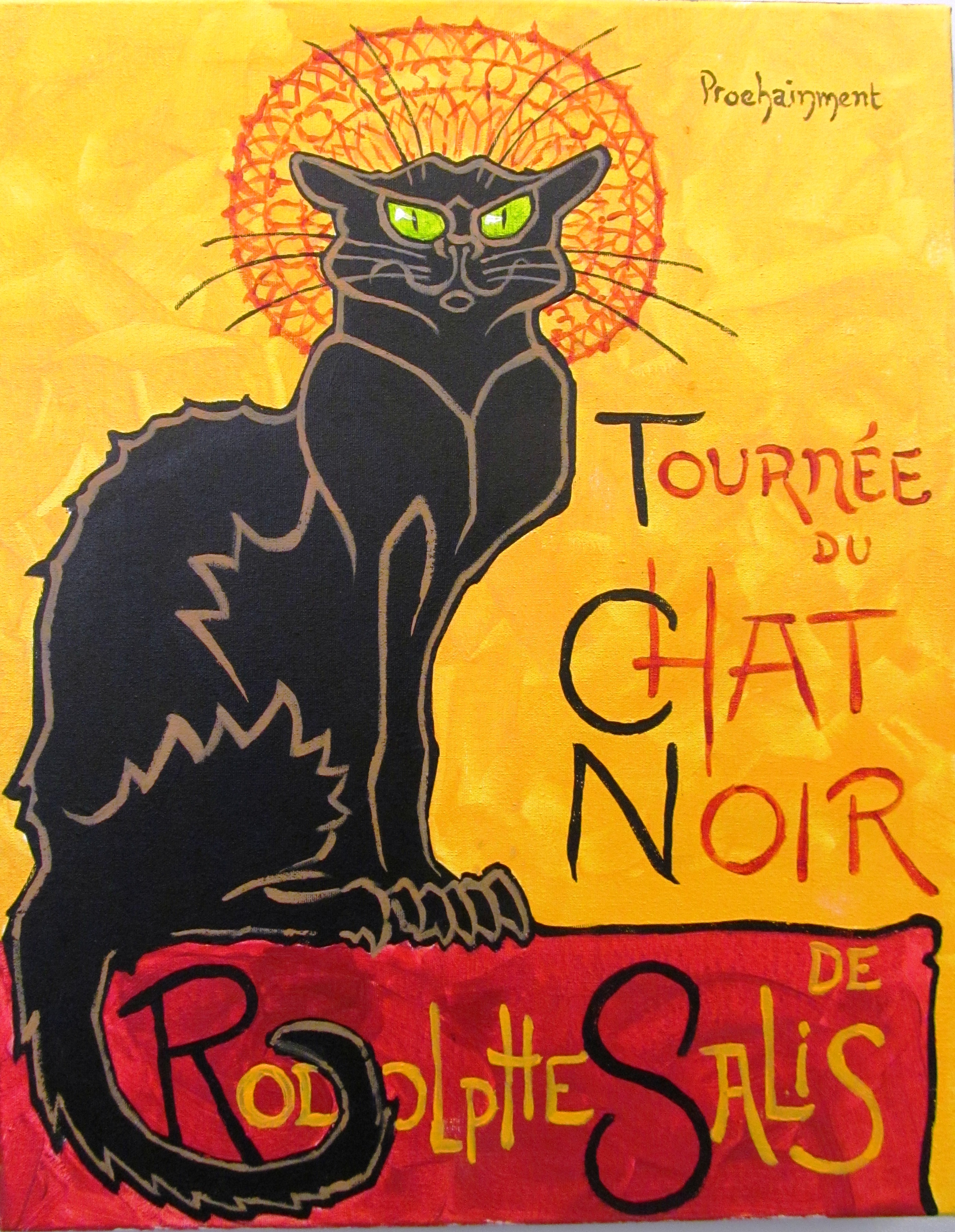2803x3615 Due To High Heat, We Will Paint Inside In Our 3rd Floor Studio - Chat Noir Painting