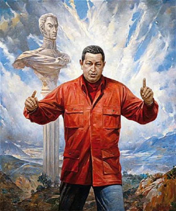 600x720 Vasili Nesterenko. Hugo Chavez. 2008 Voices From Russia - Chavez Painting