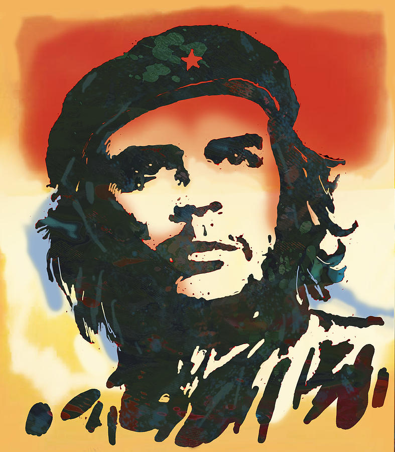787x900 Che Guevara Stylised Modern Drawing Art Sketch Drawing By Kim Wang - Che Guevara Painting