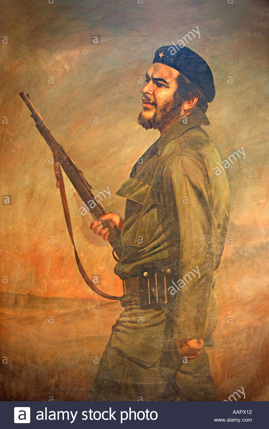 873x1390 Cuban Painting Depicting Che Guevara In Revolutionary Dress Havana - Che Guevara Painting
