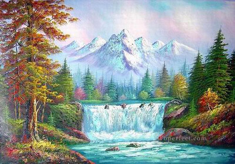 800x557 Cheap Vivid Freehand 11 Bob Ross Landscape Painting In Oil For Sale - Cheap Painting