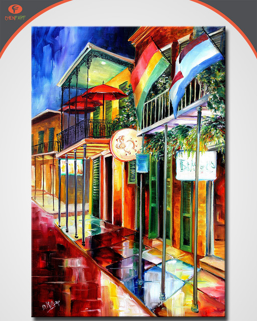 512x640 Cheap Oil Painting Diane Millsap Bourbon Street Neon Painting Home - Cheap Painting