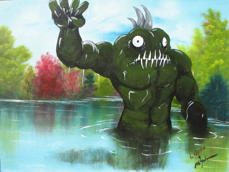 800x602 Adding Monsters To Thrift Store Paintings - Cheap Painting