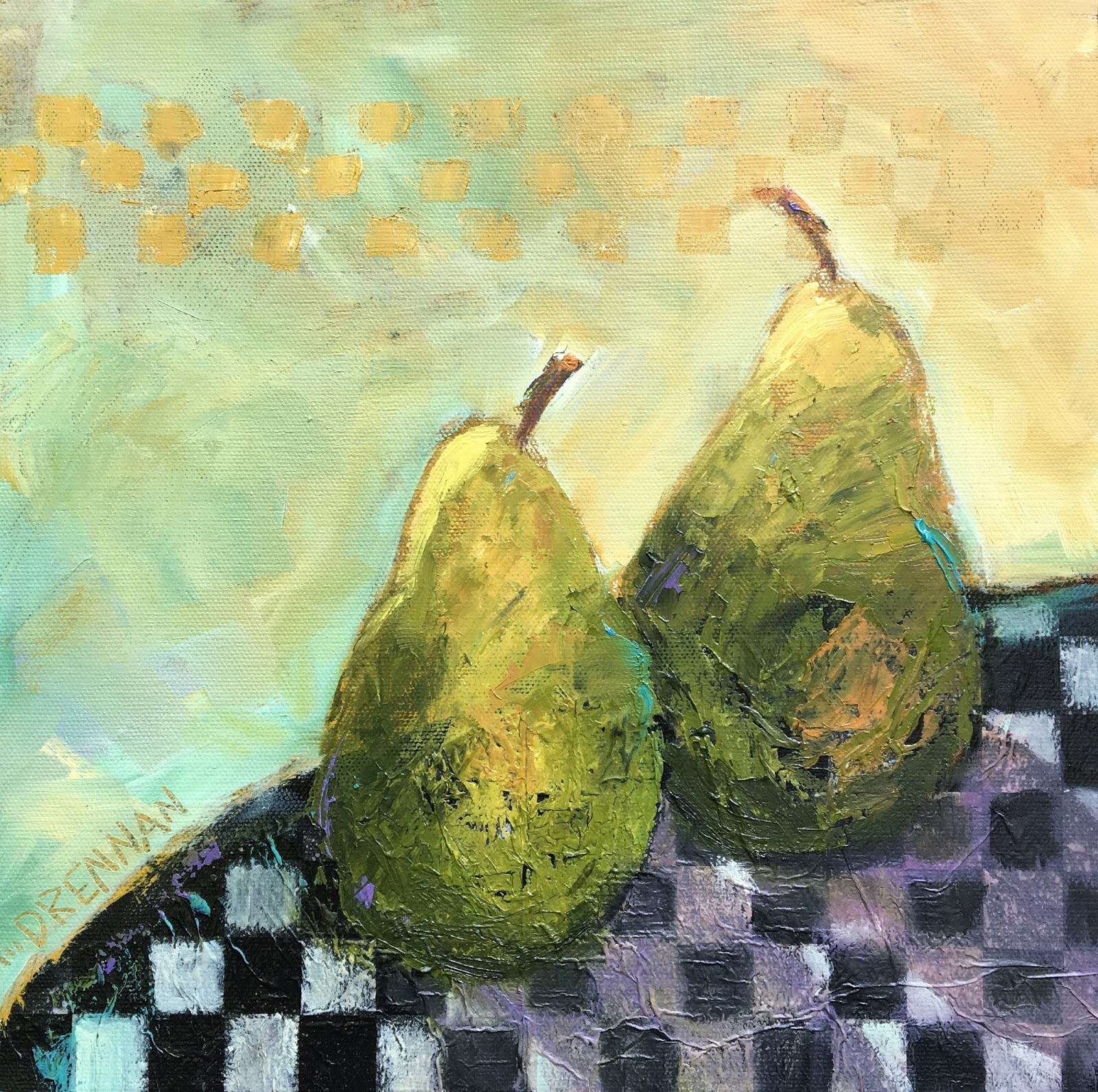 1600x1591 Drennart The Oil Painting Adventures Of Lorrie Drennan - Check Painting