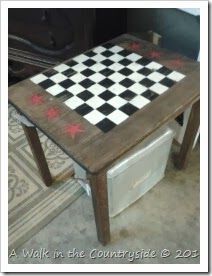 212x276 How To Paint A Checkerboard Table Checkerboard Table - Checkerboard Painting