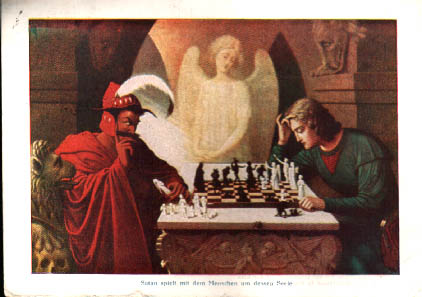 422x297 Uncle Tom's Blog Cabin Chess With Satan - Checkmate Painting