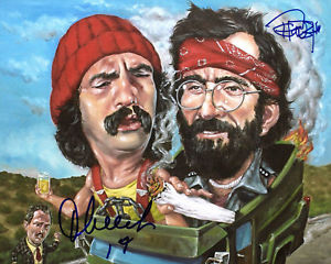 300x240 Cheech Marin Amp Tommy Chong Up In Smoke Authentic Signed 8x10 Photo - Cheech And Chong Painting