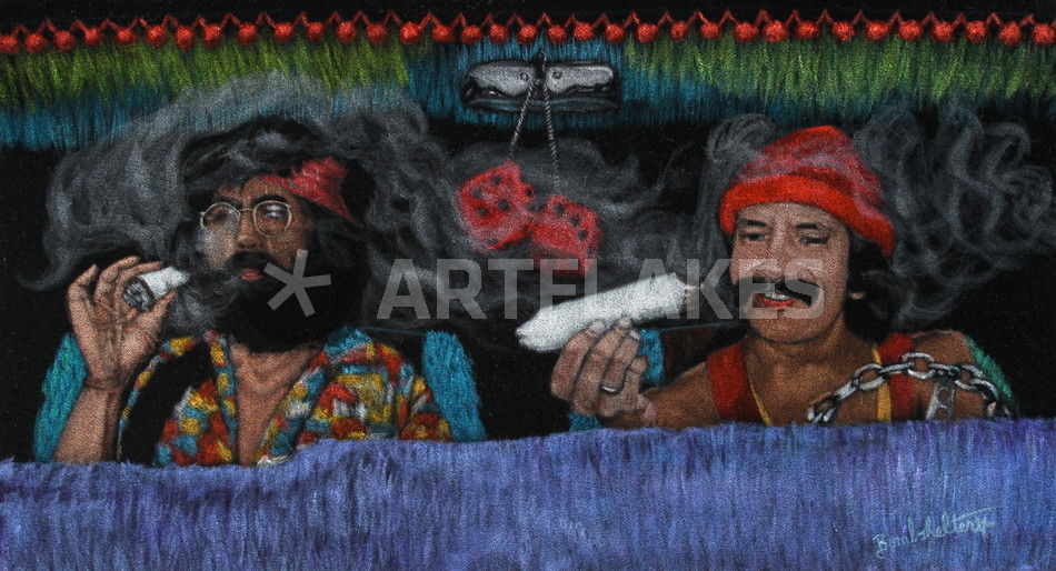 950x514 Cheech Chong Black Velvet Painting Painting Art Prints - Cheech And Chong Painting
