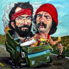 236x236 Cheech And Chong Zombies T Shirt Illustration On Behance Digital - Cheech And Chong Painting