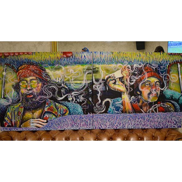 640x640 Found This Pretty Cool Van Gogh Style Cheech And Chong Painting - Cheech And Chong Painting