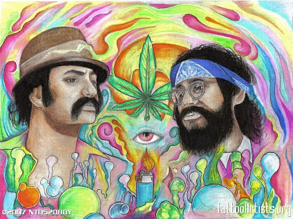 424x318 Chong Tv - Cheech And Chong Painting
