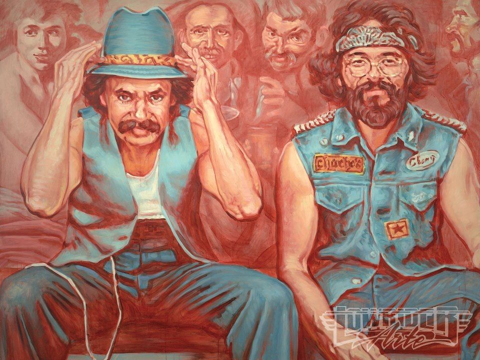 960x720 Cheech Marin Amp Tommy Chong 1970's Comedy Team Old Skool - Cheech And Chong Painting