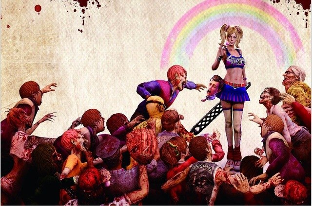 640x424 Free Shipping 24x35 Inch Juliet Cheerleader Zombie Hunter Game - Cheerleader Painting