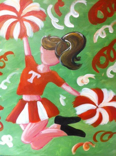 373x500 Painting Workshop Any Team's Cheerleader - Cheerleader Painting