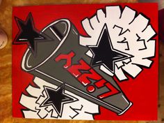 236x176 Personalized Custom Name Cheer Spirit Team Canvas 8x10 Sign Board - Cheerleader Painting