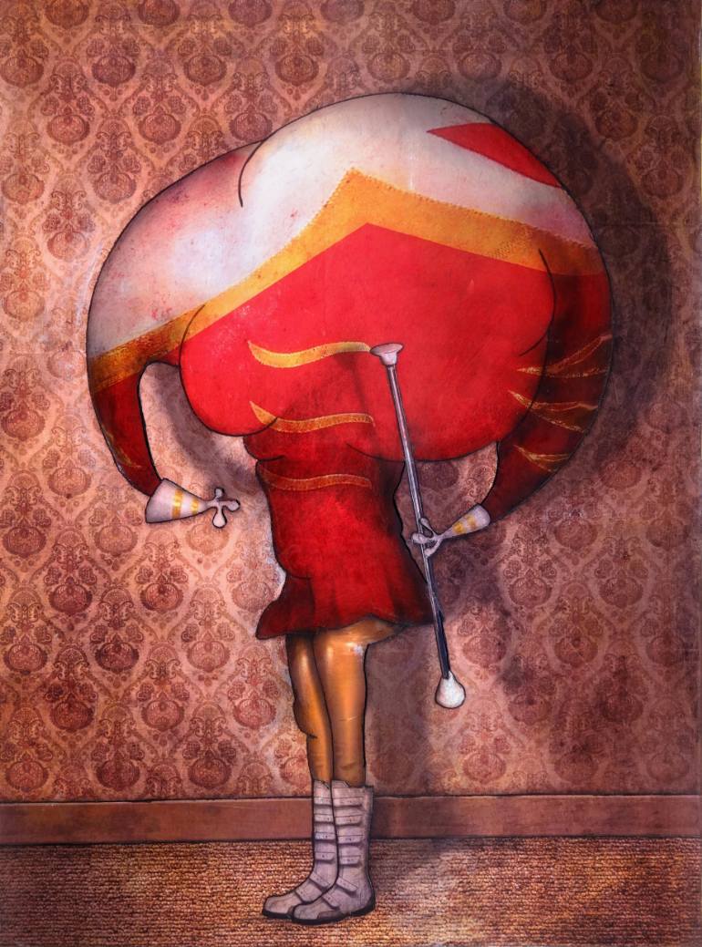 770x1039 Saatchi Art Cheerleader Painting By Jeremie Baldocchi - Cheerleader Painting