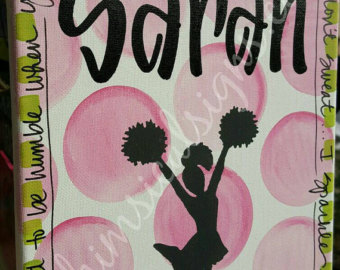 340x270 Softball Softball Canvas Softball Decor Softball - Cheerleader Painting