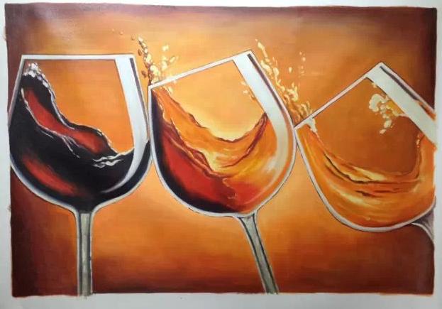 623x435 Wineglass Oil Painting High Grade Classical Figure Portrait - Cheers Painting