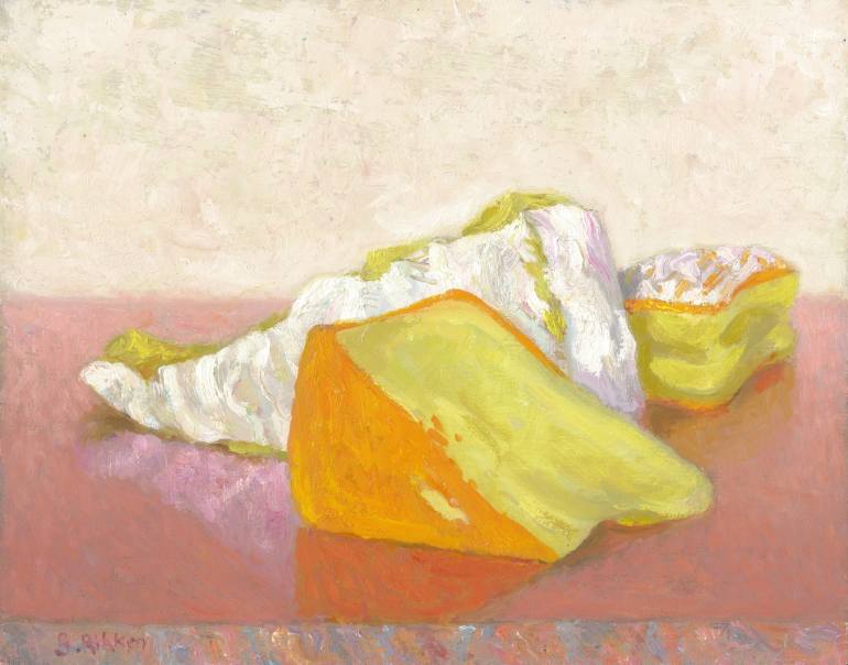 770x604 Saatchi Art French Cheese (3) Painting By Ben Rikken - Cheese Painting