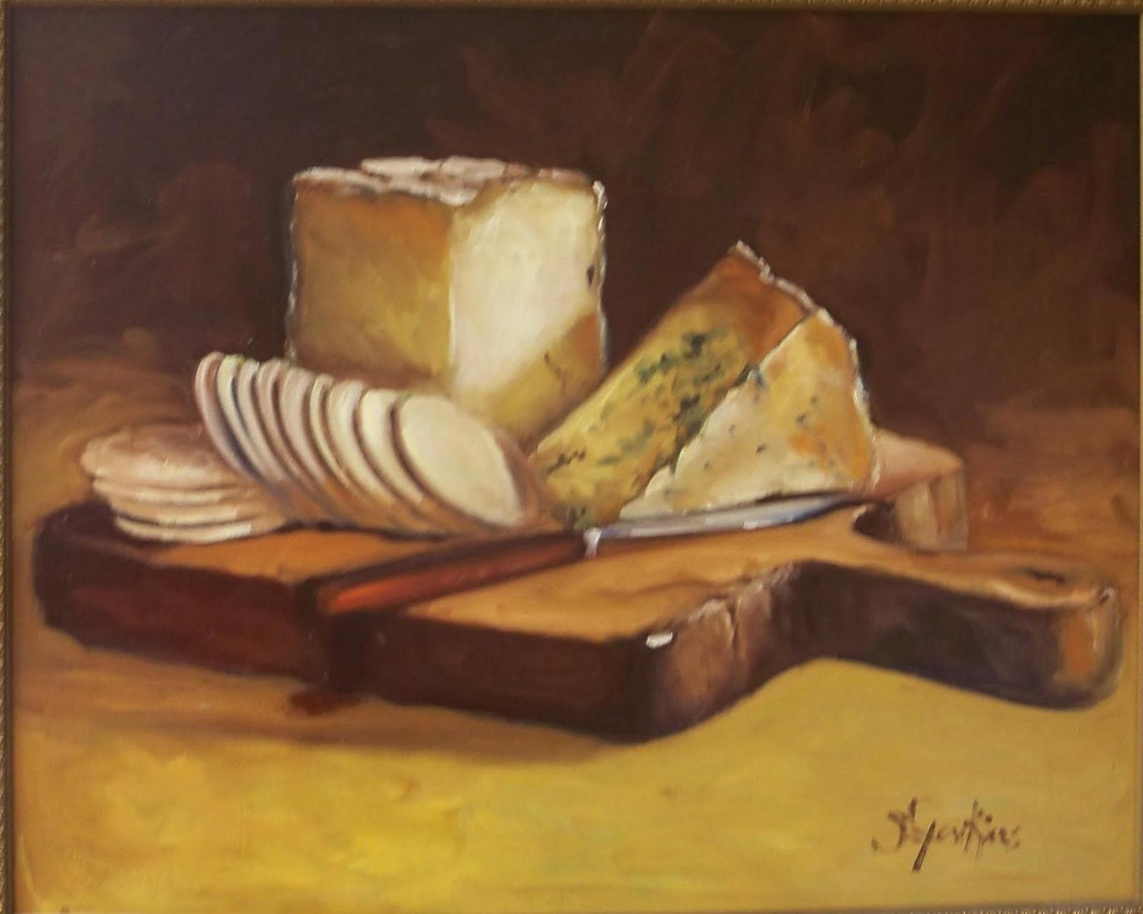 1600x1280 Susan Jenkins Morning Paintings Cheese And Cracker'S - Cheese Painting