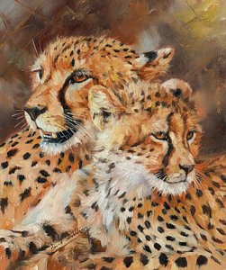 251x300 Cheetah Paintings Fine Art America - Cheetah Painting