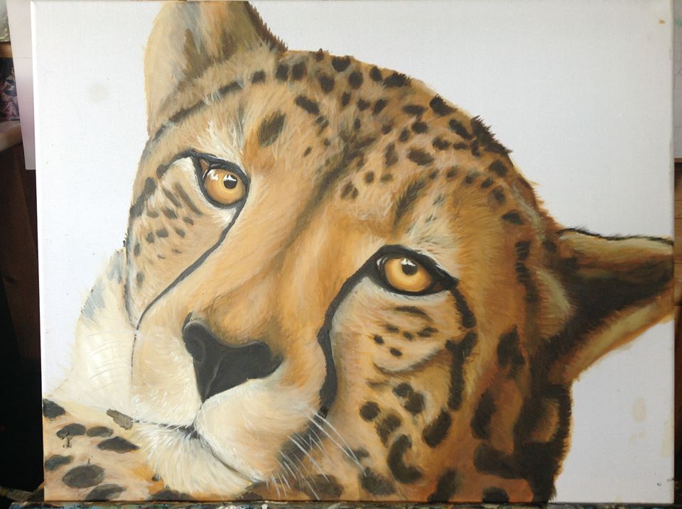 960x717 Cheetah Painting In Oils. By Jw108276 - Cheetah Painting