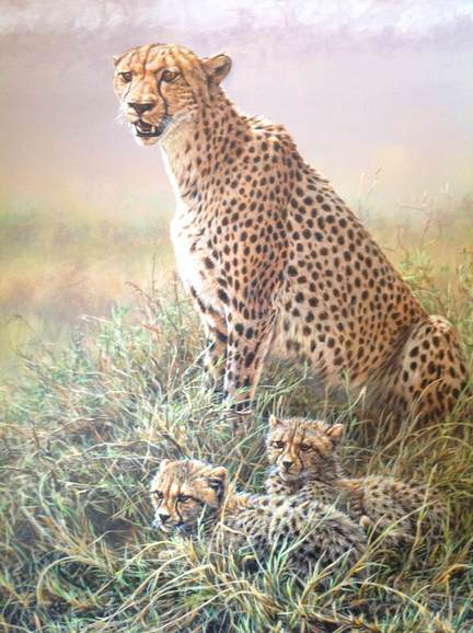 432x578 Original Cheetah Paintings For Sale - Cheetah Painting