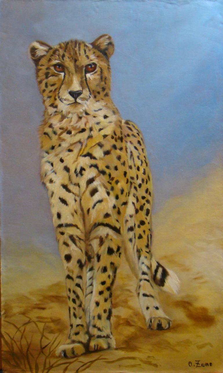 770x1288 Saatchi Art Cheetah Painting By Anne Zamo - Cheetah Painting