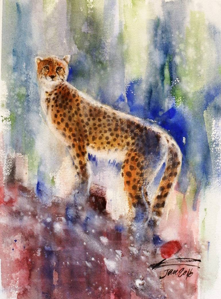 770x1038 Saatchi Art Cheetah Painting By Kan Srijira - Cheetah Painting
