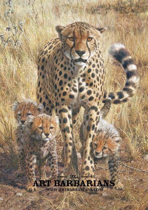 496x700 Wildlife Art Prints Plus Original Paintings With A Wide Selection - Cheetah Painting