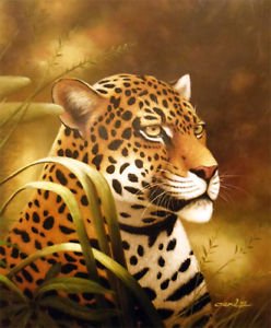 248x300 Cat Cheetah Lion Tiger Africa Animal Art Oil Painting Ebay - Cheetah Painting