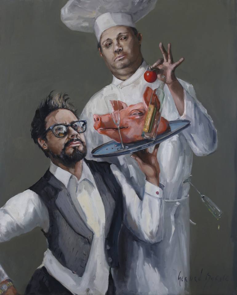 770x957 Saatchi Art Le Chef Painting By Gerard Byrne - Chef Painting