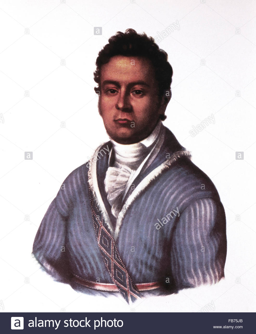 1064x1390 David Vann, Cherokee Sub Chief, Lithograph From A Painting By - Cherokee Painting