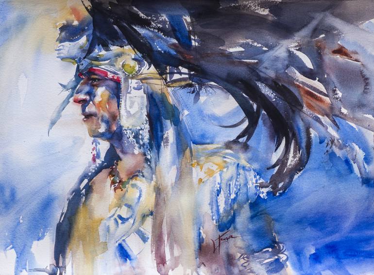 770x566 Saatchi Art The Cherokee Painting By Lyudmila Tomova - Cherokee Painting