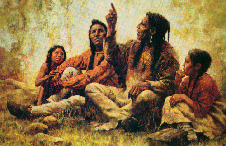 450x291 Cherokee Indian Painting - Cherokee Painting