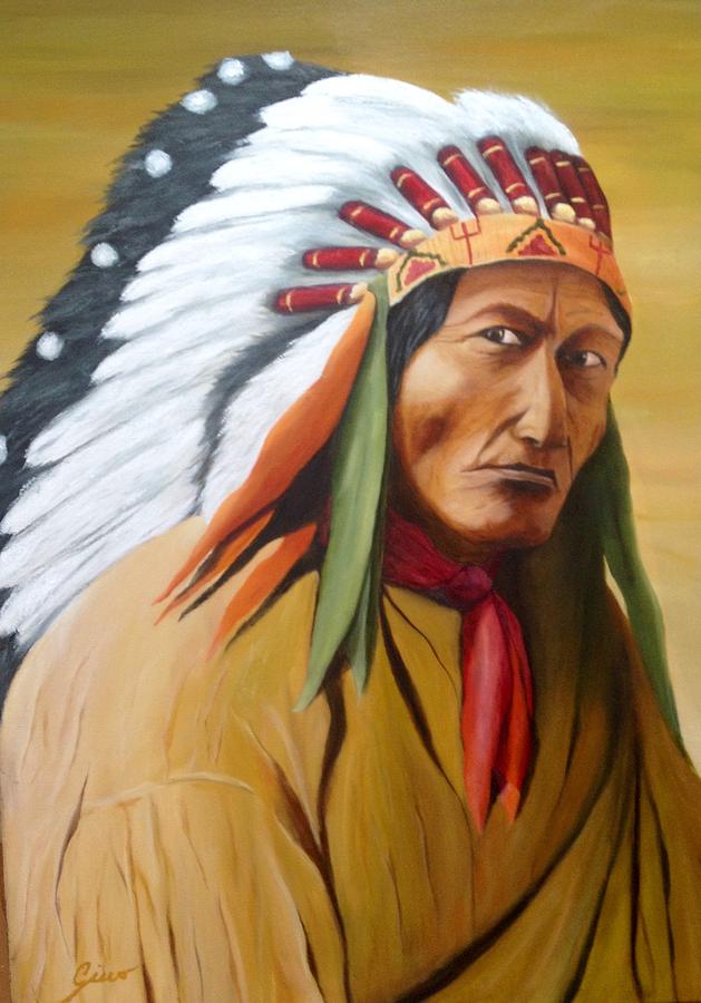 629x900 Cherokee Painting By Gino Didio - Cherokee Painting