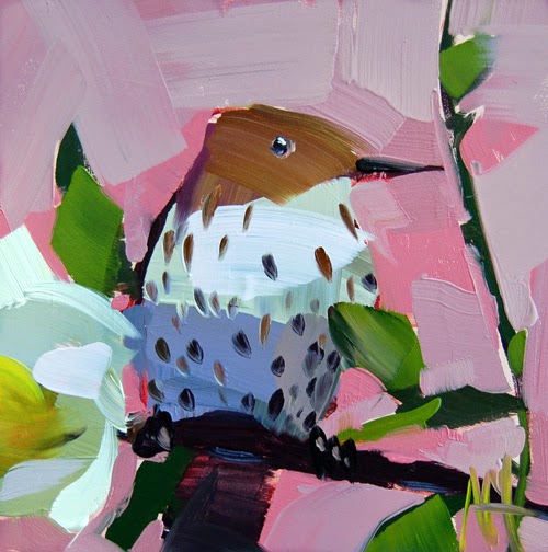 500x504 Georgia Brown Thrasher And Cherokee Rose Painting Angela - Cherokee Rose Painting