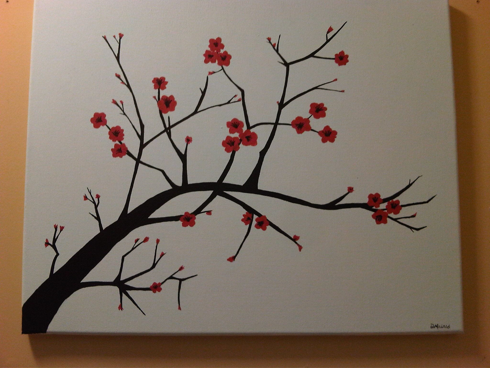2048x1536 7 Steps To Create A Cherry Blossom Painting Simple - Cherry Blossom Canvas Painting