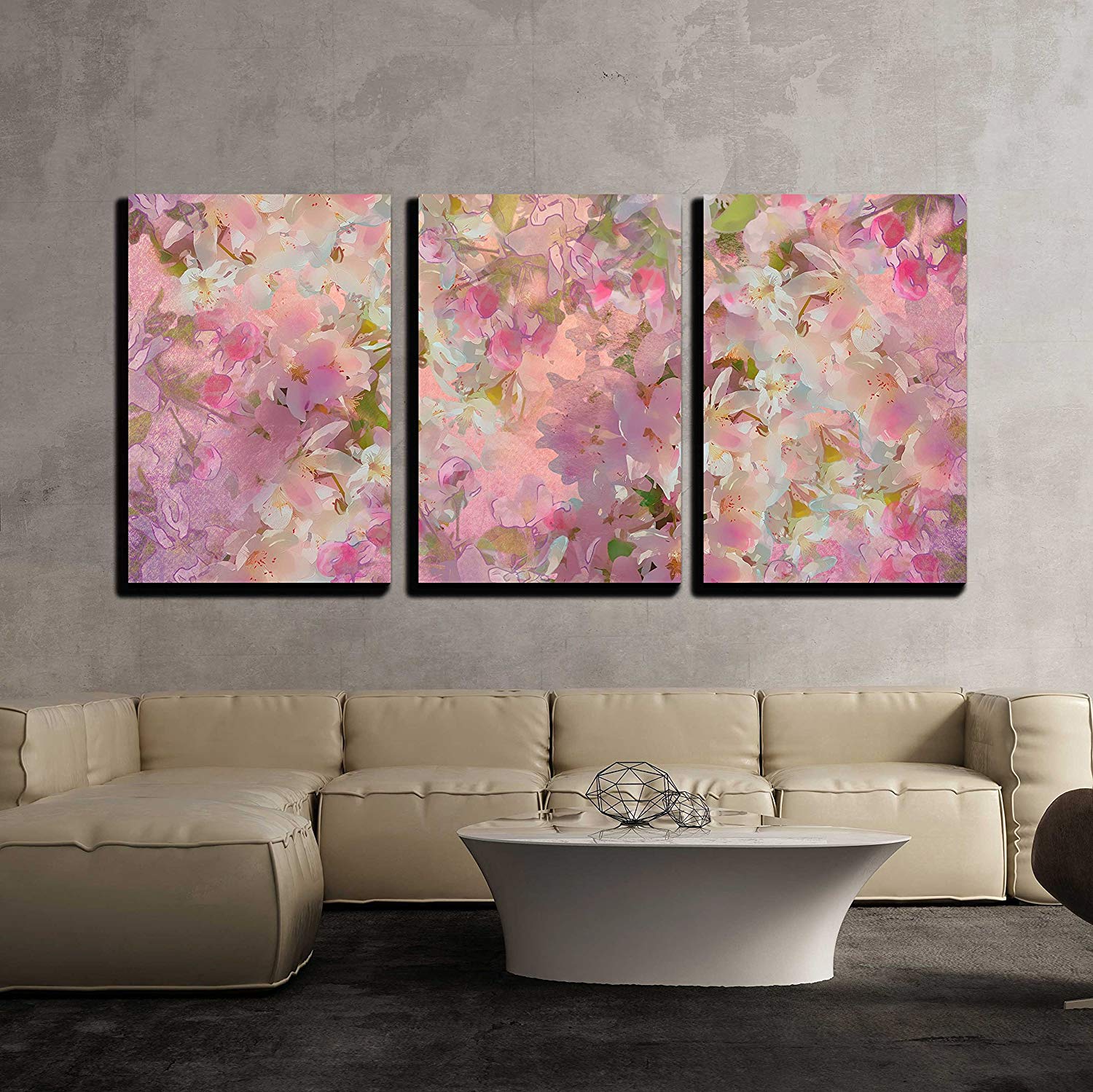 1500x1499 Seamless Pattern With Spring Cherry Blossom Painting Style Floral - Cherry Blossom Canvas Painting