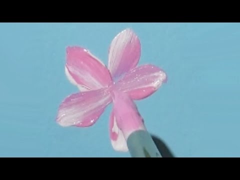 480x360 Painting Easy Cherry Blossoms With Acrylic Paint Real Time Demo - Cherry Blossom Painting