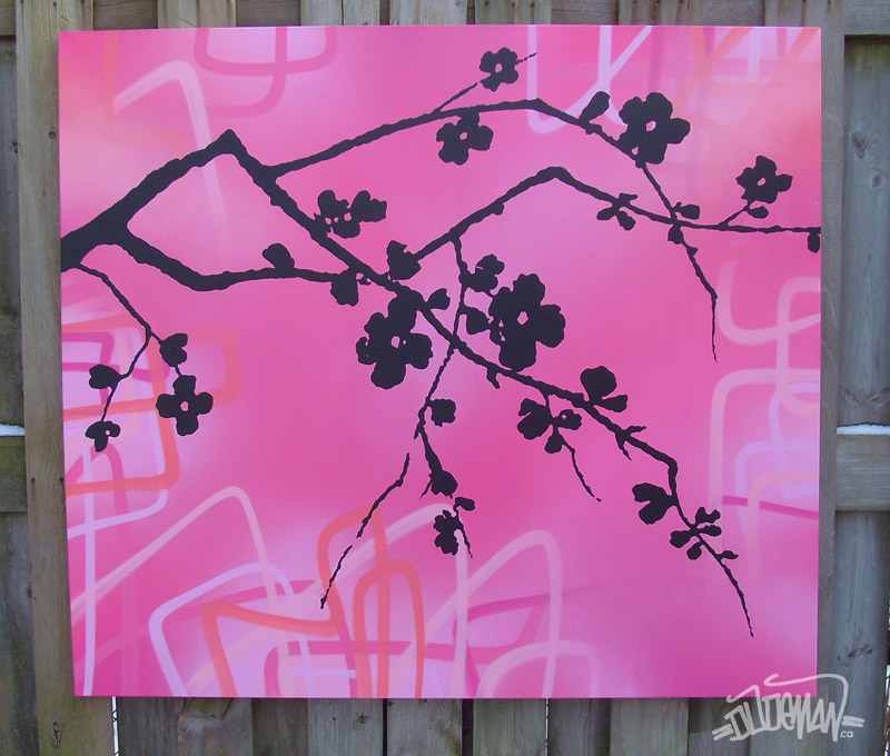 800x680 Cherry Blossom Canvas Dudeman's Blog - Cherry Blossom Painting Acrylic