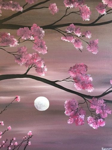 375x500 Paint Nite. Drink. Paint. Party! We Host Painting Events - Cherry Blossom Painting Acrylic