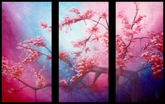 236x149 Cherry Blossom Painting Acrylic - Cherry Blossom Painting Acrylic