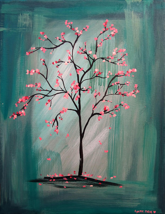 697x900 Cherry Blossom Painting By Lynsie Petig - Cherry Blossom Painting Acrylic