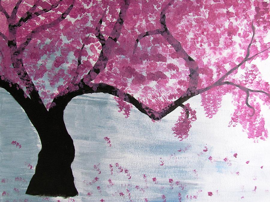 900x675 Cherry Blossom Painting By Diana Martinez - Cherry Blossom Painting Images
