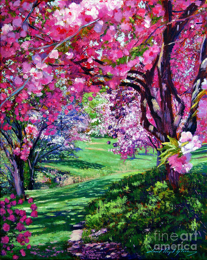 717x900 Cherry Blossom Tree Paintings Fine Art America - Cherry Blossom Tree Painting