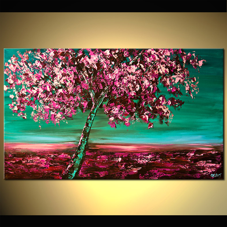 788x788 Painting - Cherry Blossom Tree Painting