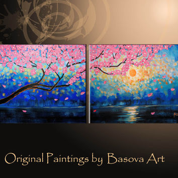 354x354 Shop Cherry Blossom Tree Canvas Art On Wanelo - Cherry Blossom Tree Painting On Canvas