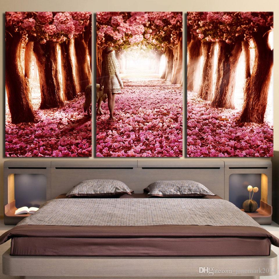 Cherry Blossom Tree Painting On Wall