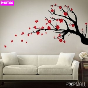 Cherry Blossom Tree Painting On Wall at PaintingValley.com | Explore ...